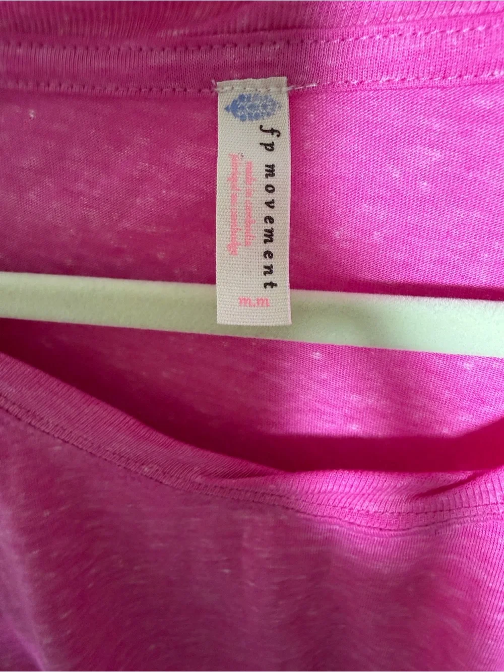 Free People FP Movement With a Twist Layer Top Hot Pink Women’s Medium